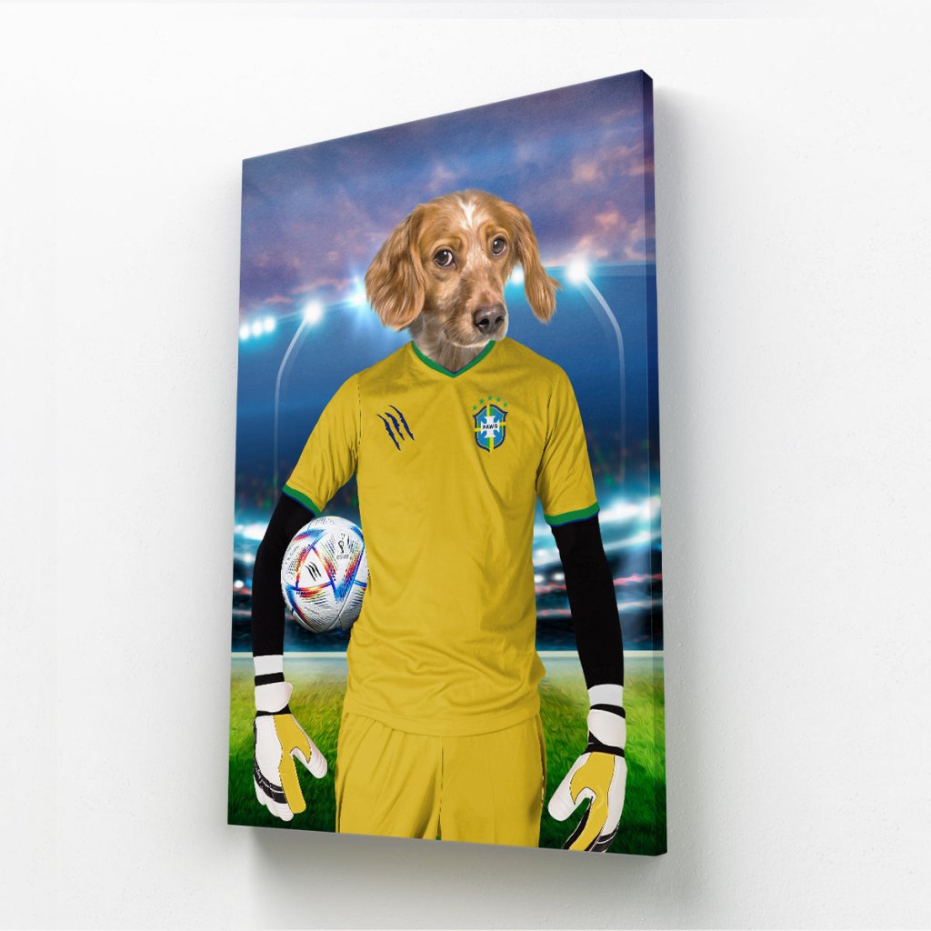 Brazil Football Team (FIFA 2022): Custom Pet Canvas - Paw & Glory - Dog Portraits - Pet Portraits