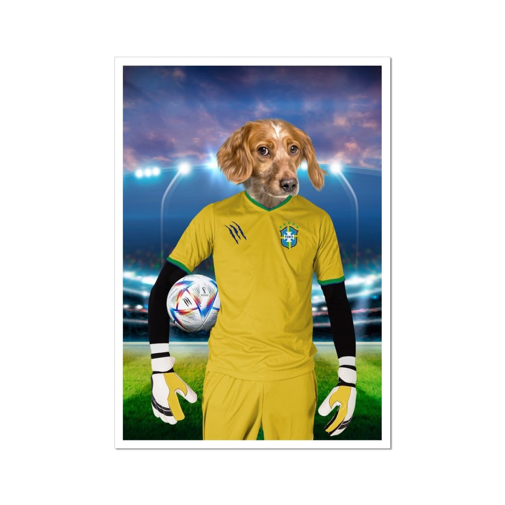 Brazil Football Team (FIFA 2022): Custom Pet Poster - Paw & Glory - Dog Portraits - Pet Portraits