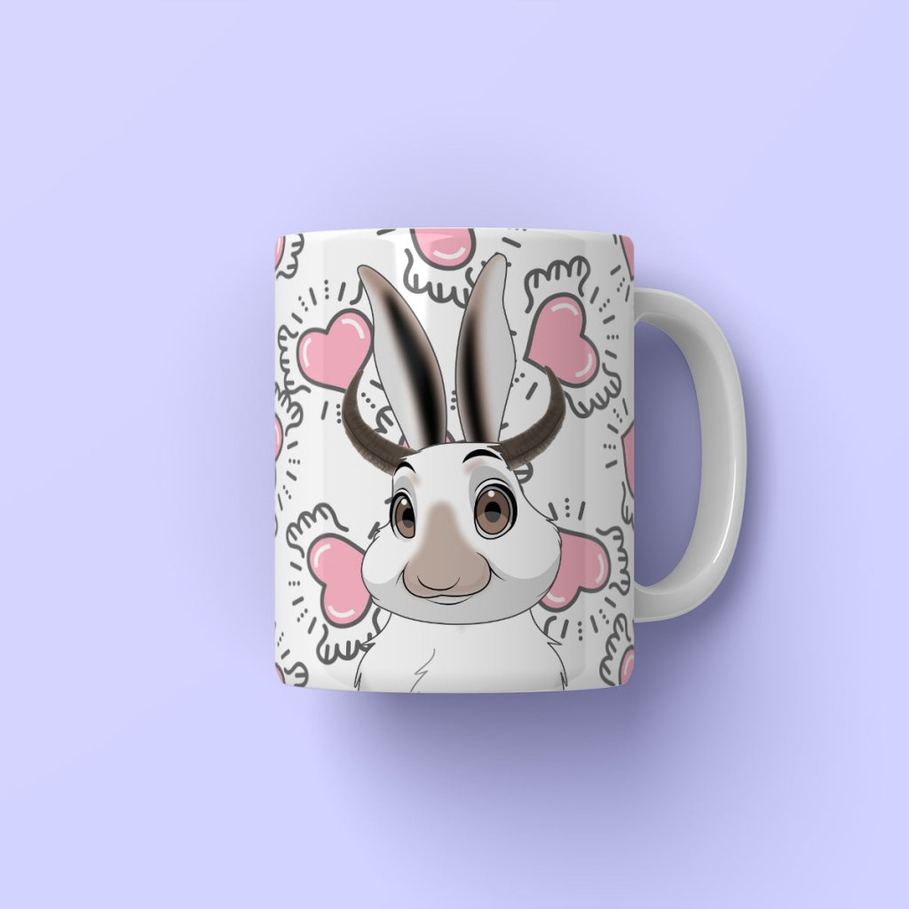 Buffalo Horn: Cartoon Pet Coffee Mug - Paw & Glory - Dog Portraits - Pet Portraits