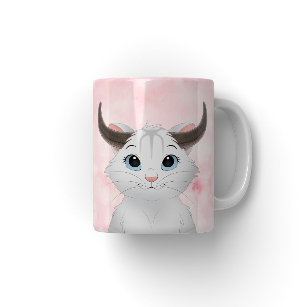 Buffalo Horn: Cartoon Pet Coffee Mug - Paw & Glory - Dog Portraits - Pet Portraits