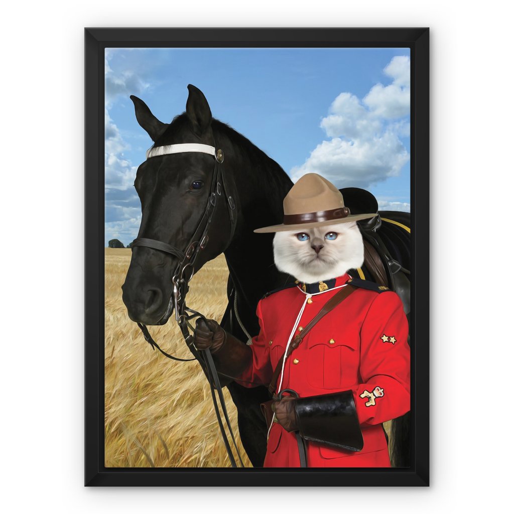 Canadian Police Officer: Custom Pet Canvas - Paw & Glory - Dog Portraits - Pet Portraits