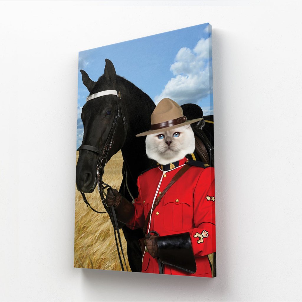 Canadian Police Officer: Custom Pet Canvas - Paw & Glory - Dog Portraits - Pet Portraits