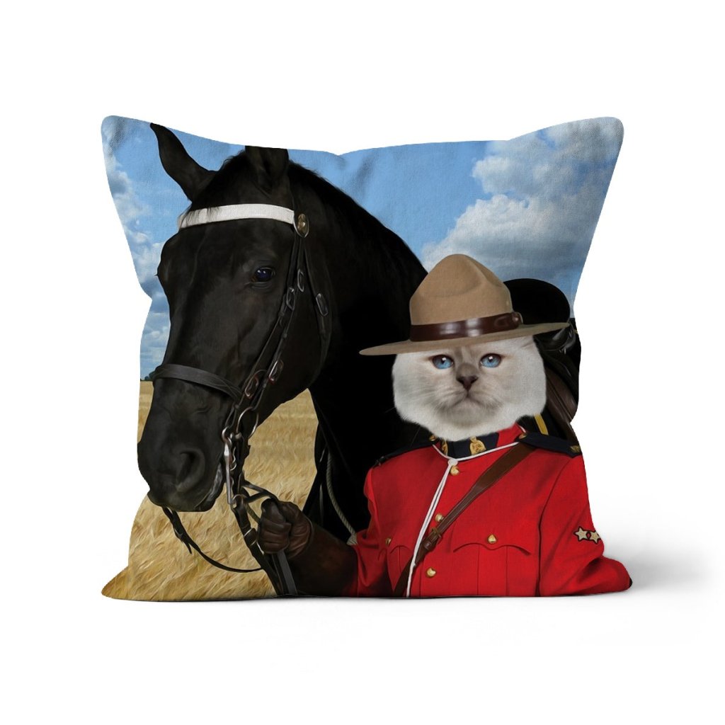 Canadian Police Officer: Custom Pet Pillow - Paw & Glory - Dog Portraits - Pet Portraits