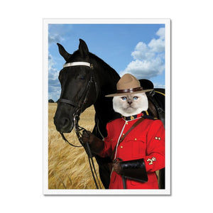 Canadian Police Officer: Custom Pet Portrait - Paw & Glory - Dog Portraits - Pet Portraits