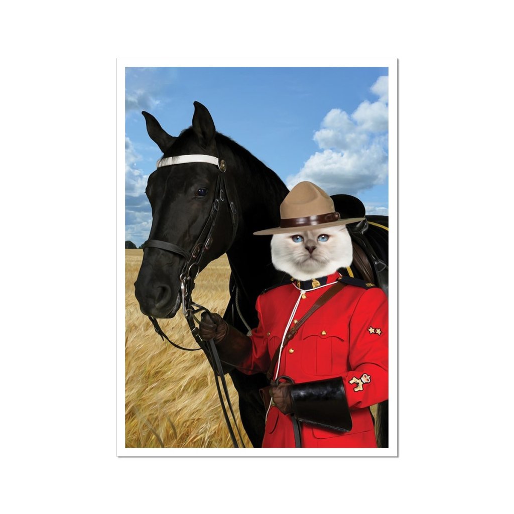 Canadian Police Officer: Custom Pet Poster - Paw & Glory - Dog Portraits - Pet Portraits