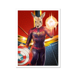 Captain Marvel: Animal Art Poster - Paw & Glory - Dog Portraits - Pet Portraits