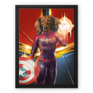 Captain Marvel: Custom Pet Canvas - Paw & Glory - Dog Portraits - Pet Portraits