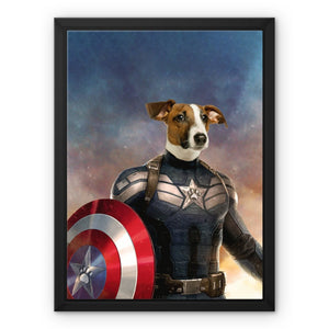 Captain Pawmerica: Custom Pet Canvas - Paw & Glory - Dog Portraits - Pet Portraits