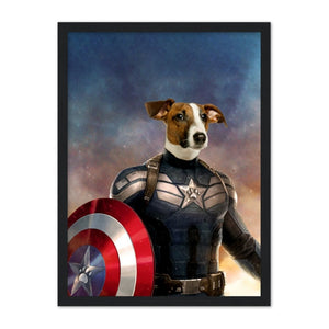 Captain Pawmerica: Custom Pet Portrait - Paw & Glory - Dog Portraits - Pet Portraits