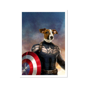 Captain Pawmerica: Custom Pet Portrait - Paw & Glory - Dog Portraits - Pet Portraits