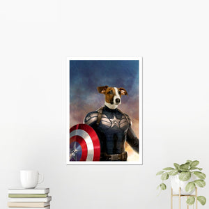 Captain Pawmerica: Custom Pet Poster - Paw & Glory - Dog Portraits - Pet Portraits