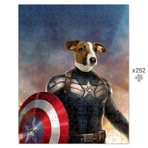 Captain Pawmerica: Custom Pet Puzzle - Paw & Glory - Dog Portraits - Pet Portraits