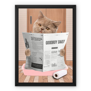 Cat Litter Tray: Custom Pet Canvas - Paw & Glory - Dog Portraits - Pet Portraits