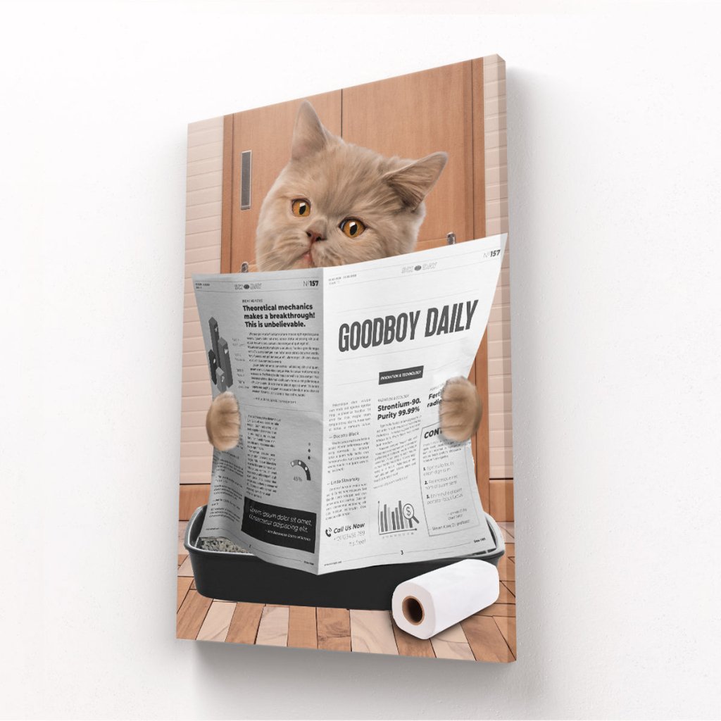 Cat Litter Tray: Custom Pet Canvas - Paw & Glory - Dog Portraits - Pet Portraits