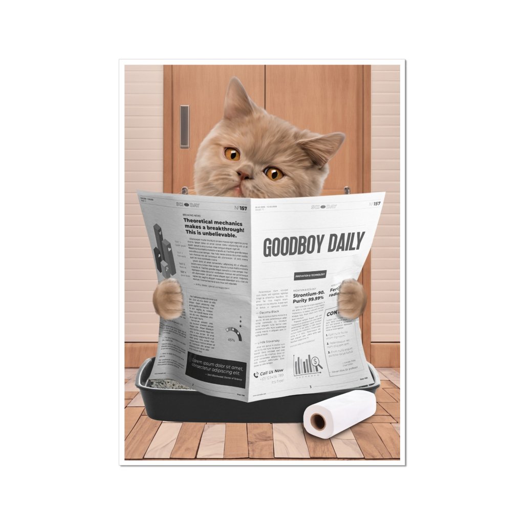 Cat Litter Tray: Custom Pet Poster - Paw & Glory - Dog Portraits - Pet Portraits