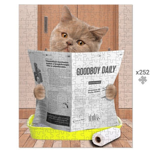 Cat Litter Tray: Custom Pet Puzzle - Paw & Glory - Dog Portraits - Pet Portraits