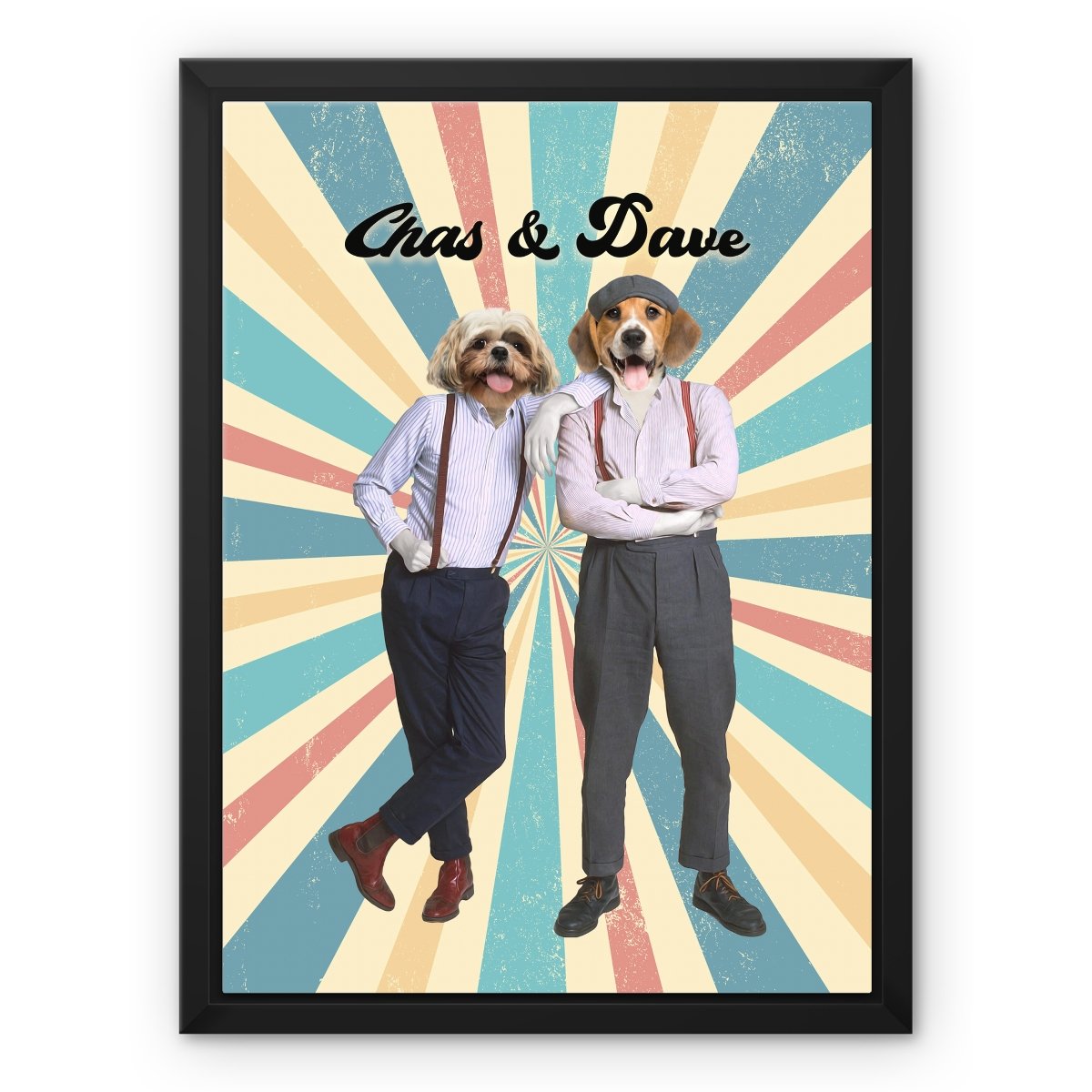 Chas & Dave: Custom Pet Canvas - Paw & Glory - Dog Portraits - Pet Portraits