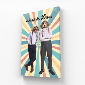 Chas & Dave: Custom Pet Canvas - Paw & Glory - Dog Portraits - Pet Portraits