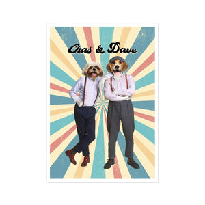 Chas & Dave: Custom Pet Portrait - Paw & Glory - Dog Portraits - Pet Portraits