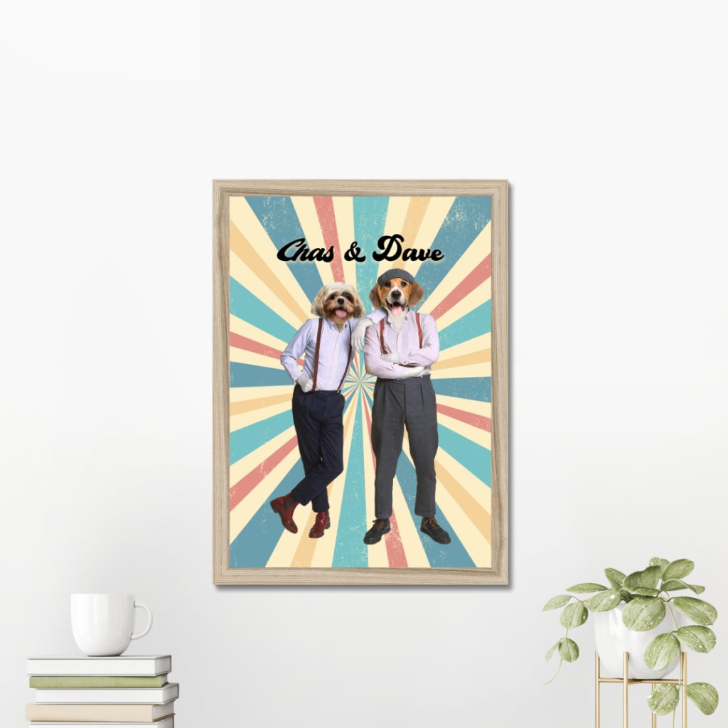 Chas & Dave: Custom Pet Portrait - Paw & Glory - Dog Portraits - Pet Portraits