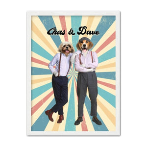 Chas & Dave: Custom Pet Portrait - Paw & Glory - Dog Portraits - Pet Portraits