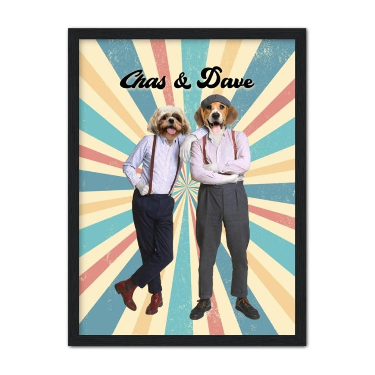 Chas & Dave: Custom Pet Portrait - Paw & Glory - Dog Portraits - Pet Portraits