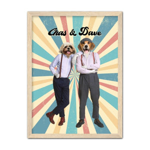 Chas & Dave: Custom Pet Portrait - Paw & Glory - Dog Portraits - Pet Portraits