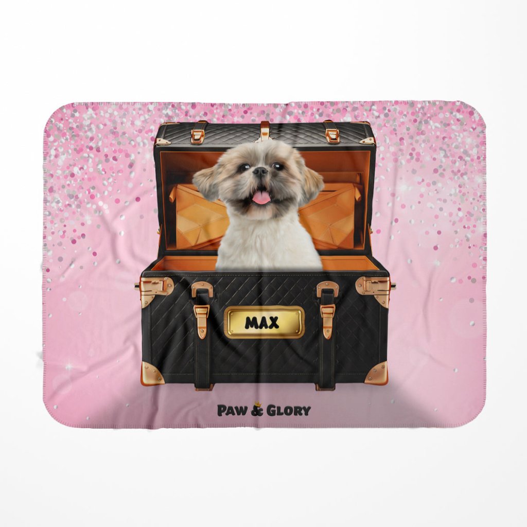 Chew - nel Luxury Trunk: Custom Pet Blanket - Paw & Glory - Dog Portraits - Pet Portraits