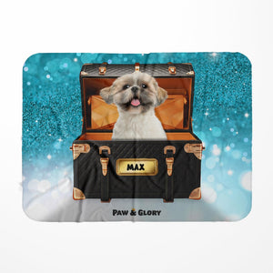 Chew - nel Luxury Trunk: Custom Pet Blanket - Paw & Glory - Dog Portraits - Pet Portraits