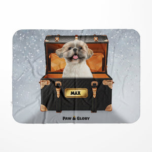 Chew - nel Luxury Trunk: Custom Pet Blanket - Paw & Glory - Dog Portraits - Pet Portraits