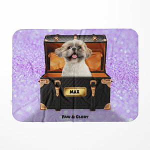 Chew - nel Luxury Trunk: Custom Pet Blanket - Paw & Glory - Dog Portraits - Pet Portraits