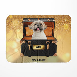 Chew - nel Luxury Trunk: Custom Pet Blanket - Paw & Glory - Dog Portraits - Pet Portraits