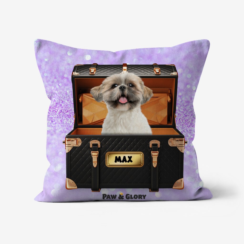 Chew - nel Luxury Trunk: Custom Pet Pillow - Paw & Glory - Dog Portraits - Pet Portraits