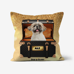 Chew - nel Luxury Trunk: Custom Pet Pillow - Paw & Glory - Dog Portraits - Pet Portraits