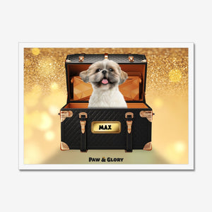 Chew - nel Luxury Trunk: Custom Pet Portrait - Paw & Glory - Dog Portraits - Pet Portraits