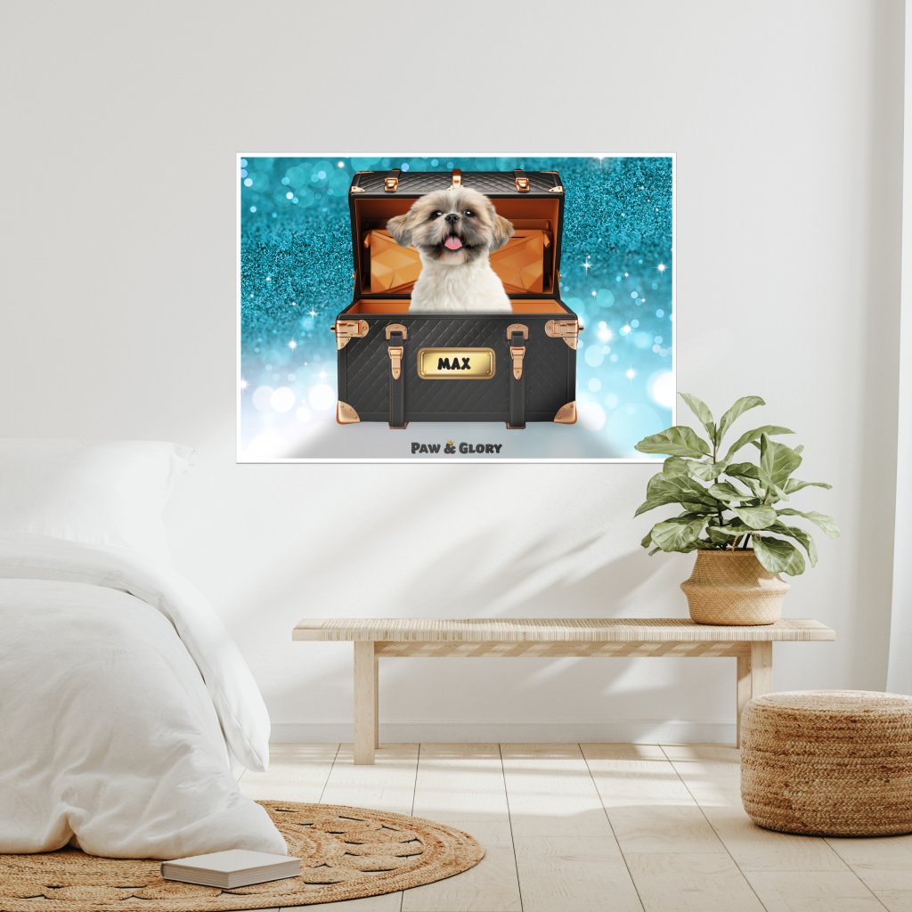 Chew - nel Luxury Trunk: Custom Pet Portrait - Paw & Glory - Dog Portraits - Pet Portraits