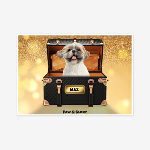 Chew - nel Luxury Trunk: Custom Pet Portrait - Paw & Glory - Dog Portraits - Pet Portraits