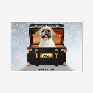 Chew - nel Luxury Trunk: Custom Pet Portrait - Paw & Glory - Dog Portraits - Pet Portraits