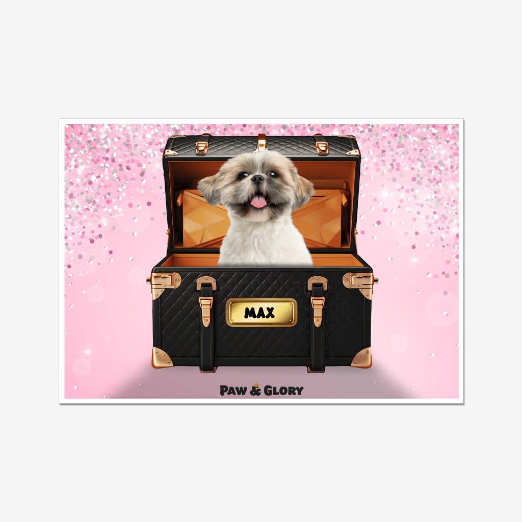 Chew - nel Luxury Trunk: Custom Pet Portrait - Paw & Glory - Dog Portraits - Pet Portraits