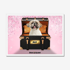 Chew - nel Luxury Trunk: Custom Pet Portrait - Paw & Glory - Dog Portraits - Pet Portraits