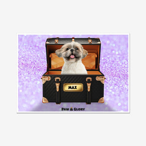 Chew - nel Luxury Trunk: Custom Pet Portrait - Paw & Glory - Dog Portraits - Pet Portraits