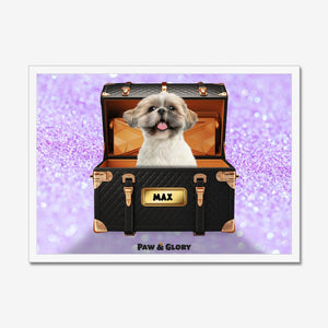 Chew - nel Luxury Trunk: Custom Pet Portrait - Paw & Glory - Dog Portraits - Pet Portraits