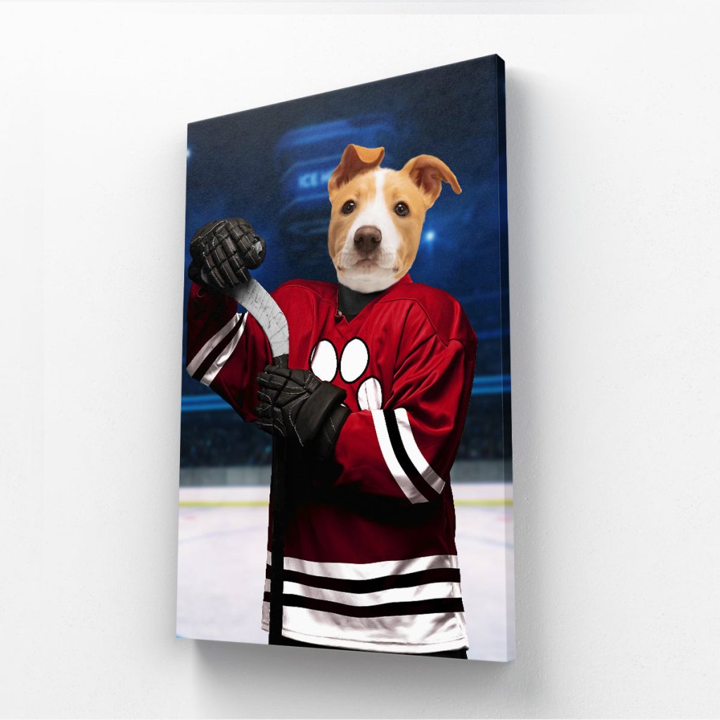 Chicago Pawhawks: Custom Pet Canvas - Paw & Glory - Dog Portraits - Pet Portraits