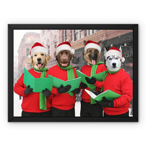 Christmas Cheer Choir: Custom Pet Canvas - Paw & Glory - Dog Portraits - Pet Portraits