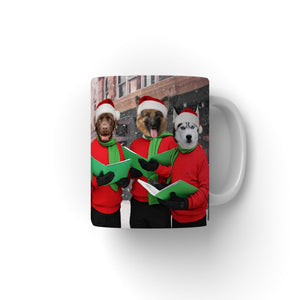 Christmas Cheer Choir: Custom Pet Coffee Mug - Paw & Glory - Dog Portraits - Pet Portraits