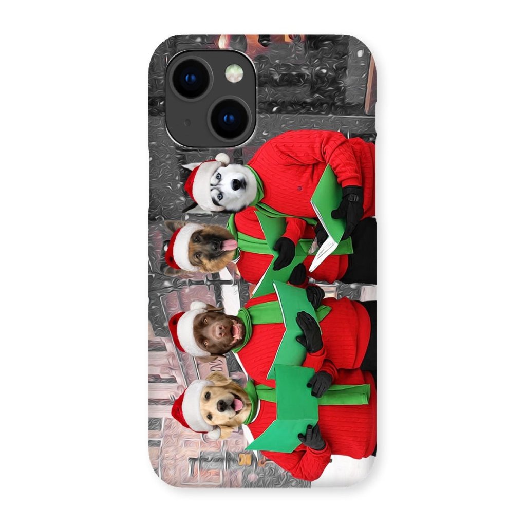 Christmas Cheer Choir: Custom Pet Phone Case - Paw & Glory - Dog Portraits - Pet Portraits