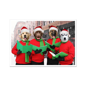 Christmas Cheer Choir: Custom Pet Portrait - Paw & Glory - Dog Portraits - Pet Portraits