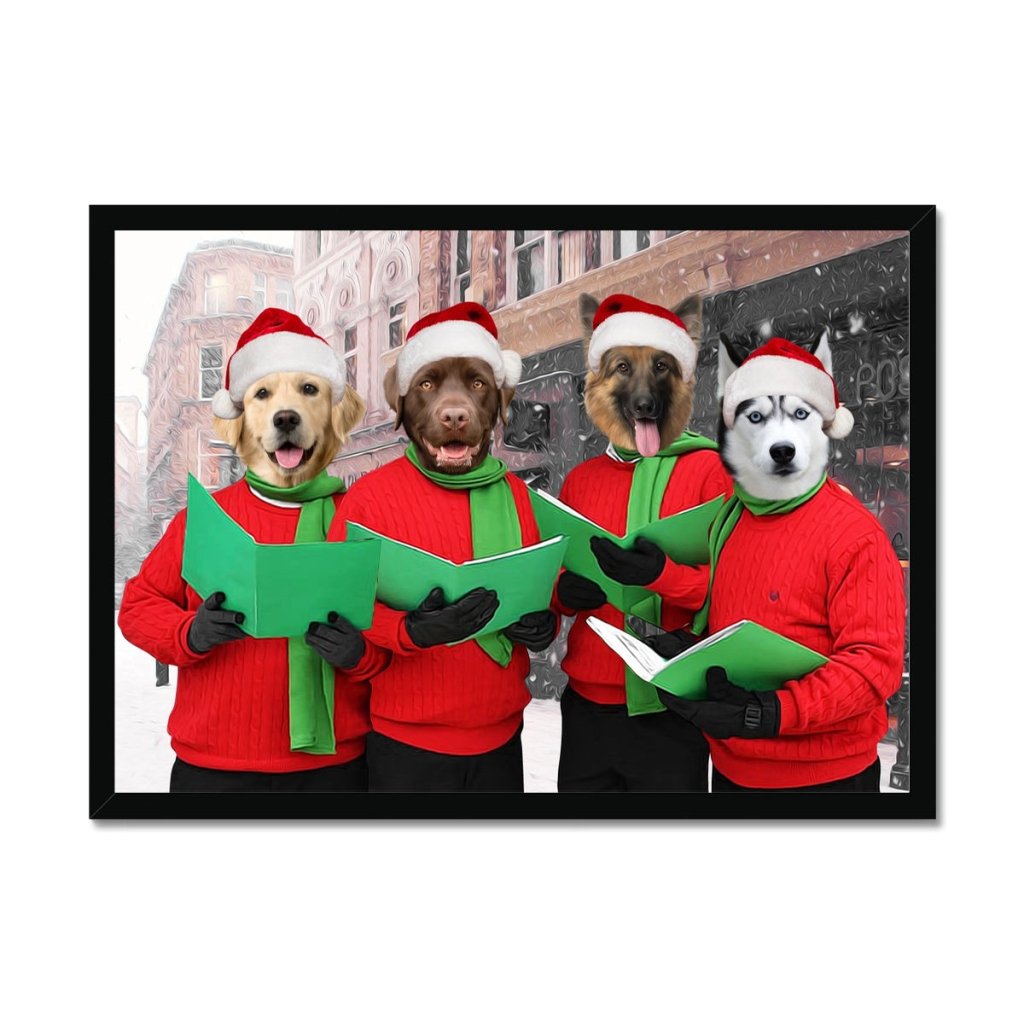 Christmas Cheer Choir: Custom Pet Portrait - Paw & Glory - Dog Portraits - Pet Portraits