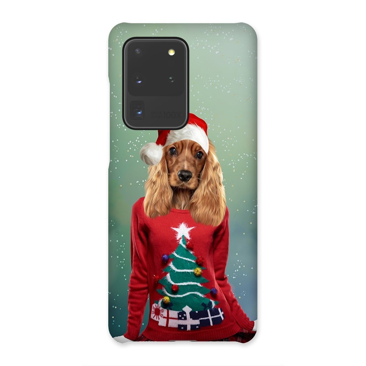 Christmas Jumper Chick: Custom Pet Phone Case - Paw & Glory - Dog Portraits - Pet Portraits