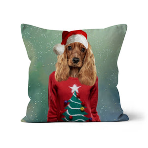 Christmas Jumper Chick: Custom Pet Pillow - Paw & Glory - Dog Portraits - Pet Portraits